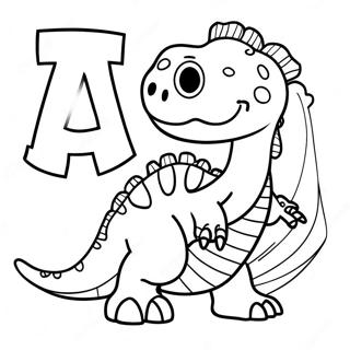 Pagina Para Colorear Del Alfabeto De Dinosaurios Colorido 57695-47968