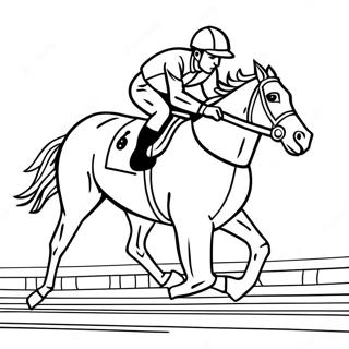 Pagina Para Colorear De Un Caballo De Carrera De Jockey 57754-48002