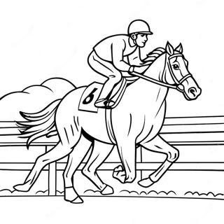 Pagina Para Colorear De Un Caballo De Carrera De Jockey 57754-48003