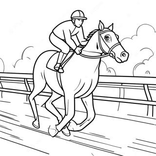 Pagina Para Colorear De Un Caballo De Carrera De Jockey 57754-48004