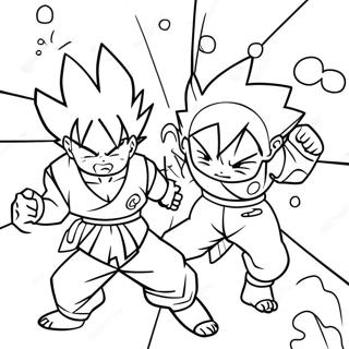 Goku Vs Naruto Páginas Para Colorear