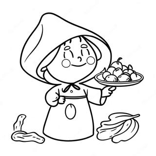 Strega Nona Con Olla De Pasta Pagina Para Colorear 57875-48120