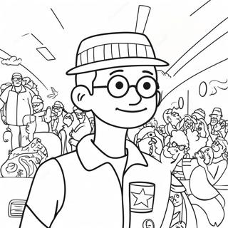 ¿dónde Está Wally? Páginas Para Colorear