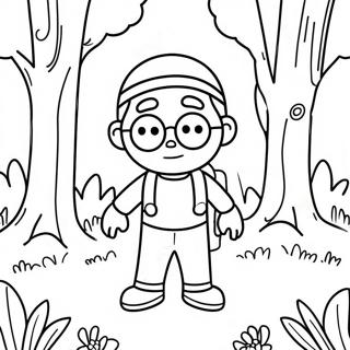 Waldo En Un Bosque Colorido Pagina Para Colorear 57935-48157