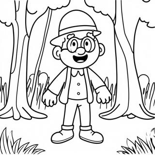 Waldo En Un Bosque Colorido Pagina Para Colorear 57935-48159