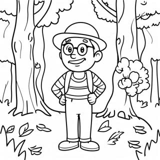 Waldo En Un Bosque Colorido Pagina Para Colorear 57935-48160