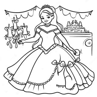 Quinceañera Páginas Para Colorear