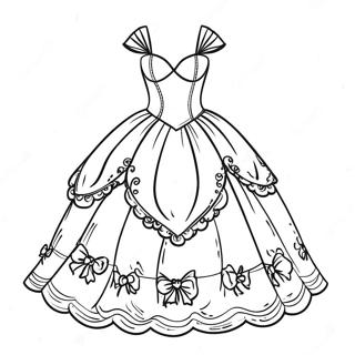 Pagina Para Colorear De Vestido Elegante De Quinceanera 58035-48238