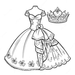 Pagina Para Colorear De Vestido Elegante De Quinceanera 58035-48239