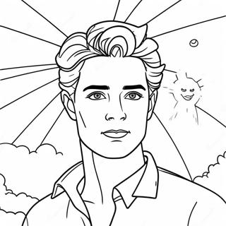 Pagina Para Colorear De Edward Cullen Brillando Al Sol 58055-48257