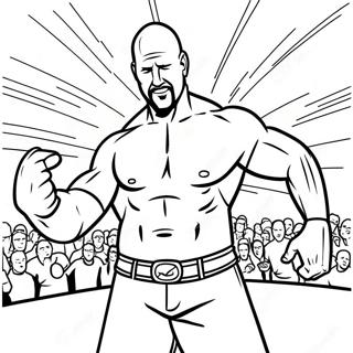 Pagina Para Colorear De Stone Cold Steve Austin En Accion 58135-48311