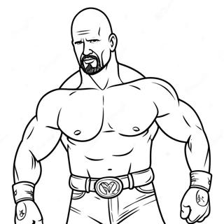 Pagina Para Colorear De Stone Cold Steve Austin En Accion 58135-48312