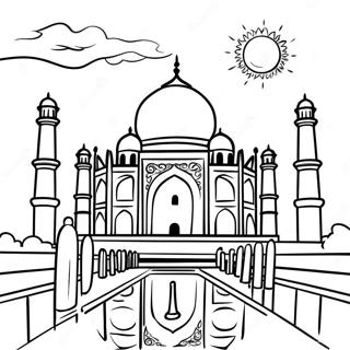 Taj Mahal Páginas Para Colorear