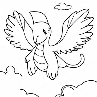 Pagina Para Colorear De Lugia Volando En El Cielo 58335-48486