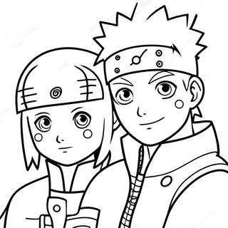 Naruto Y Hinata Páginas Para Colorear