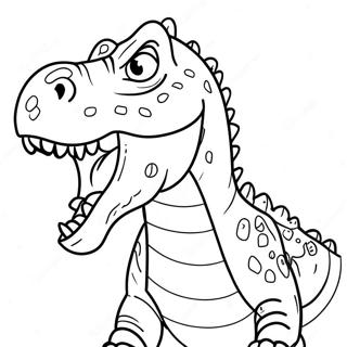 Pagina Para Colorear De Un Feroz T Rex Rugiendo 58415-48534