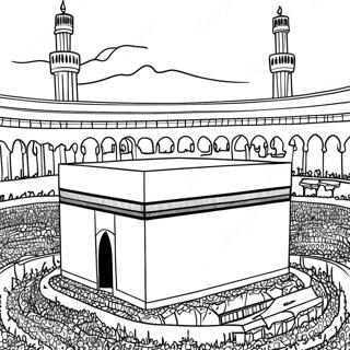 Pagina Para Colorear De La Kaaba En La Meca 58425-48554