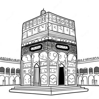 Pagina Para Colorear De La Kaaba En La Meca 58425-48556