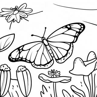 Mariposa Monarca Páginas Para Colorear