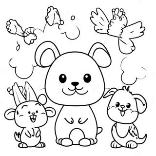 Pagina Para Colorear Divertidos Animales Jardin De Infancia 5865-4685