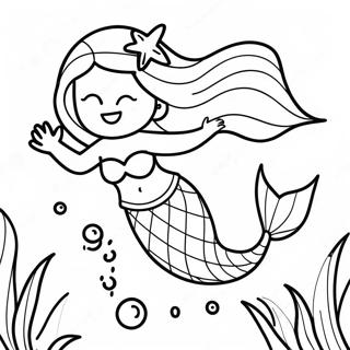 Sirena En Línea Páginas Para Colorear