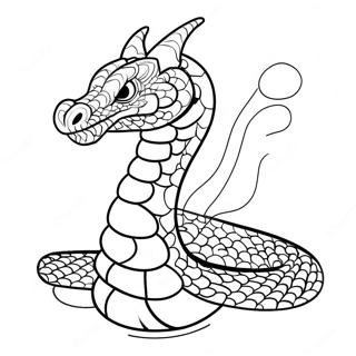 Pagina Para Colorear De Dragon Serpiente Que Echa Fuego 58796-48837