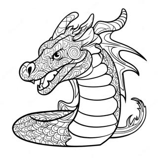 Pagina Para Colorear De Dragon Serpiente Que Echa Fuego 58796-48838