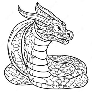 Pagina Para Colorear De Dragon Serpiente Que Echa Fuego 58796-48839