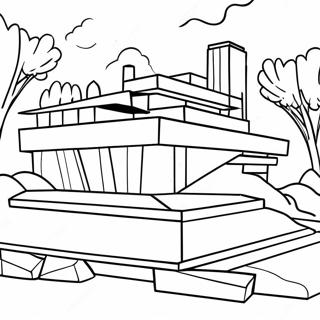 Pagina Para Colorear De Arquitectura De Frank Lloyd Wright 58805-48854