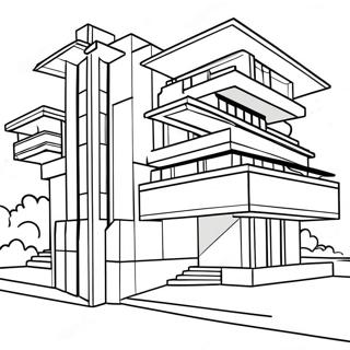 Pagina Para Colorear De Arquitectura De Frank Lloyd Wright 58805-48855