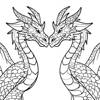 Pagina Para Colorear De Un Feroz Dragon De Dos Cabezas 58876-48898