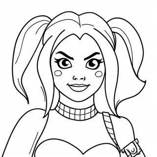 Harley Quinn Simple Páginas Para Colorear