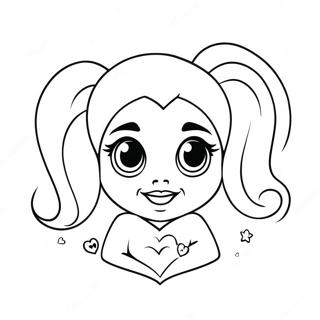 Pagina Para Colorear De La Linda Harley Quinn Con Un Corazon 58976-48992