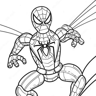 Pagina Para Colorear De Lego Iron Spider En Accion 58996-48998