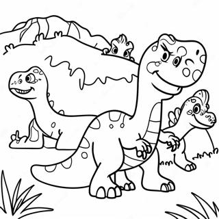 Pagina Para Colorear De La Familia Dinosaurio Dinoco 59006-49009