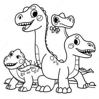 Pagina Para Colorear De La Familia Dinosaurio Dinoco 59006-49010