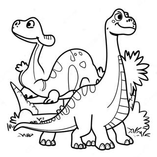 Pagina Para Colorear De La Familia Dinosaurio Dinoco 59006-49011