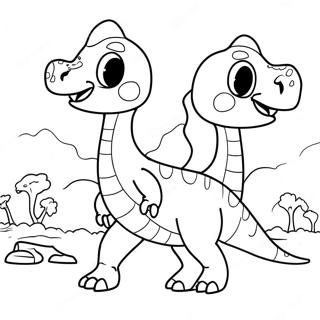 Pagina Para Colorear De La Familia Dinosaurio Dinoco 59006-49012