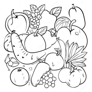 Pagina Para Colorear De Frutas Y Verduras Coloridas 59136-49105