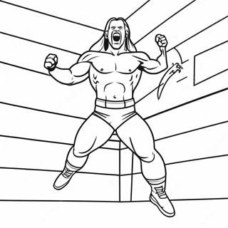 Pagina Para Colorear De Luchador De Wwe Saltando Sobre Oponente 59176-49143