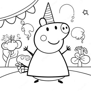 Pagina Para Colorear De La Celebracion De Cumpleanos De Peppa Pig 59296-49227