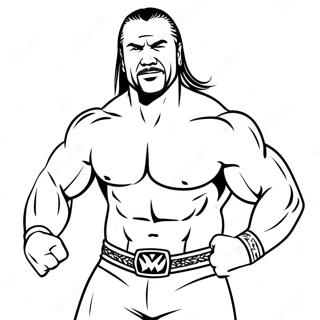 Pagina Para Colorear De Pose De Accion De Superestrella De Wwe 59357-49282