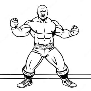 Pagina Para Colorear De Pose De Accion De Superestrella De Wwe 59357-49284