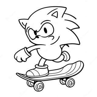 Paginas Para Colorear De Sonic Haciendo Trucos En Patineta 59427-49333