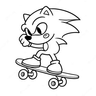 Paginas Para Colorear De Sonic Haciendo Trucos En Patineta 59427-49334