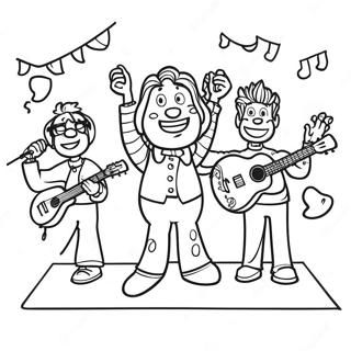 Pagina Para Colorear De Doodlebops Cantando En El Escenario 59467-49358