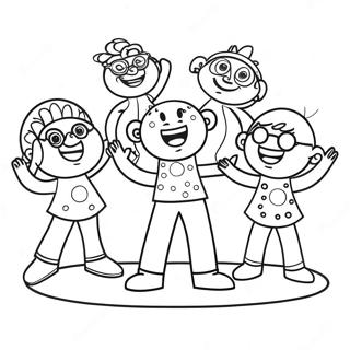 Pagina Para Colorear De Doodlebops Cantando En El Escenario 59467-49360