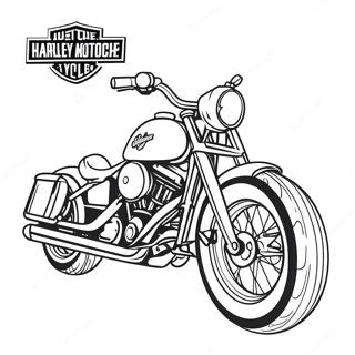 Pagina Para Colorear De La Motocicleta Harley Clasica En Accion 59597-49470