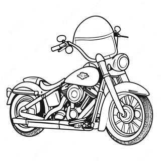 Pagina Para Colorear De La Motocicleta Harley Clasica En Accion 59597-49471