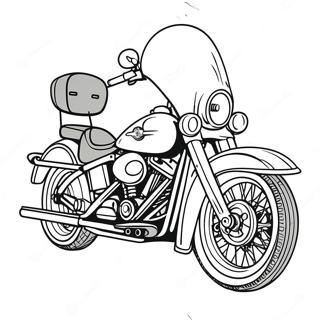 Pagina Para Colorear De La Motocicleta Harley Clasica En Accion 59597-49472